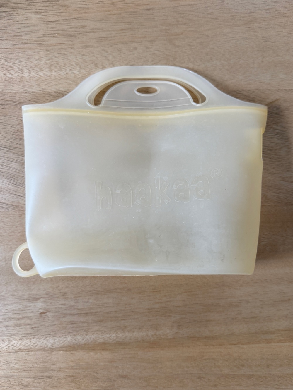 Haakaa Yellow Silicone Food Storage Bag with Handle